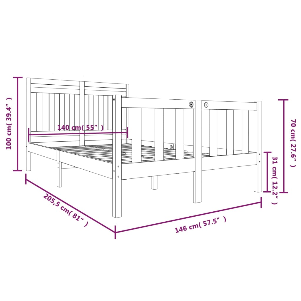 Giroletto in Legno Massello 140x200 cm | homemem39