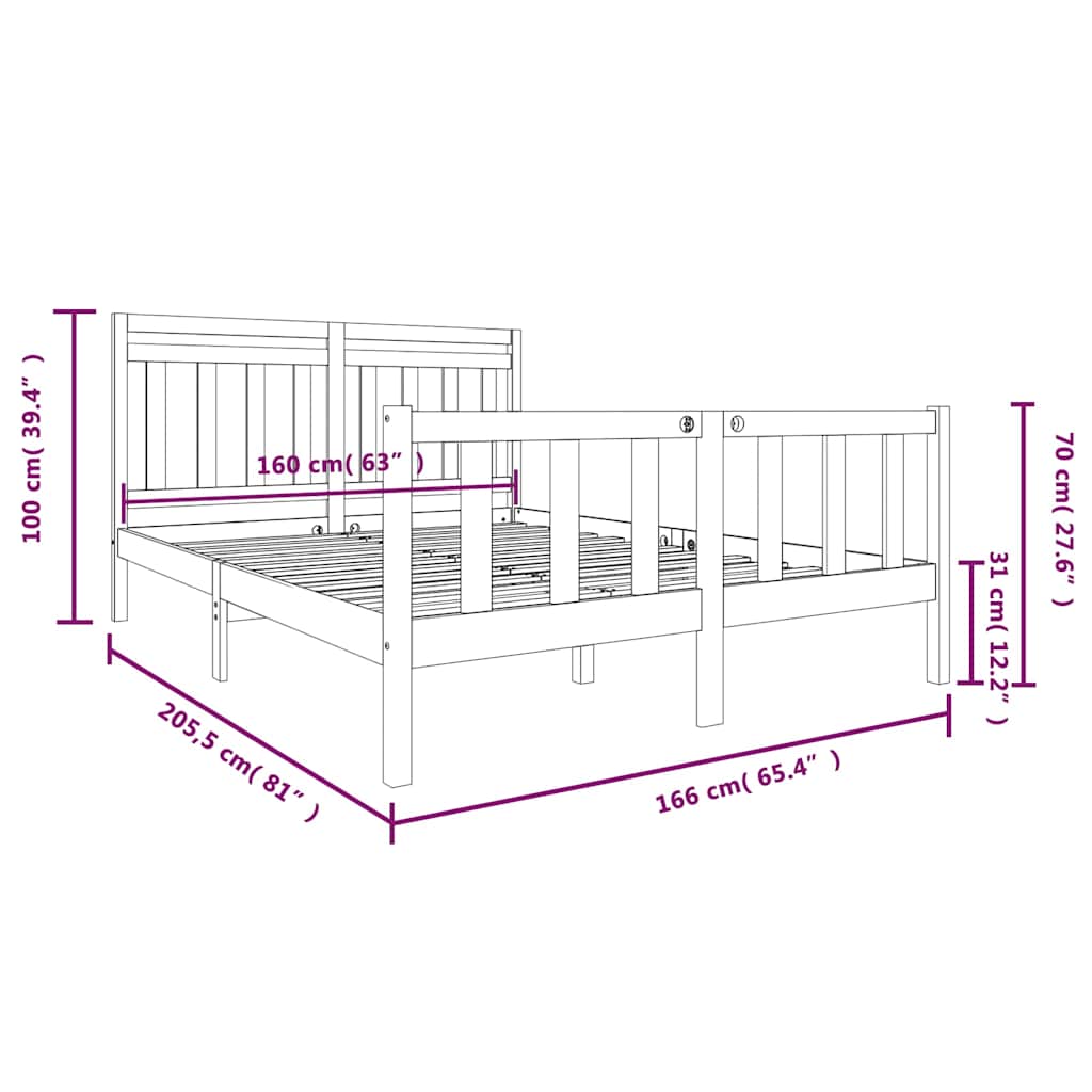Giroletto in Legno Massello 160x200 cm | homemem39