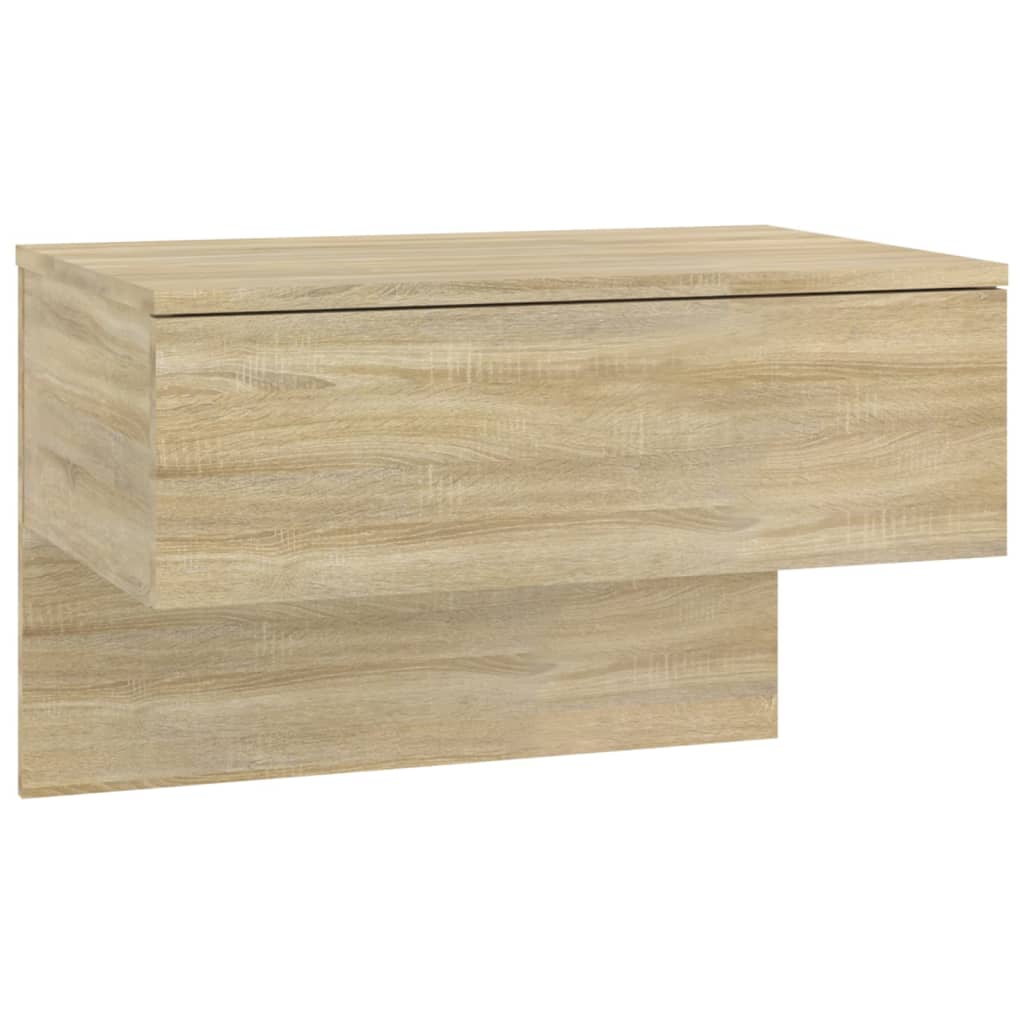 Wall-mounted bedside tables 2 pcs Sonoma Oak