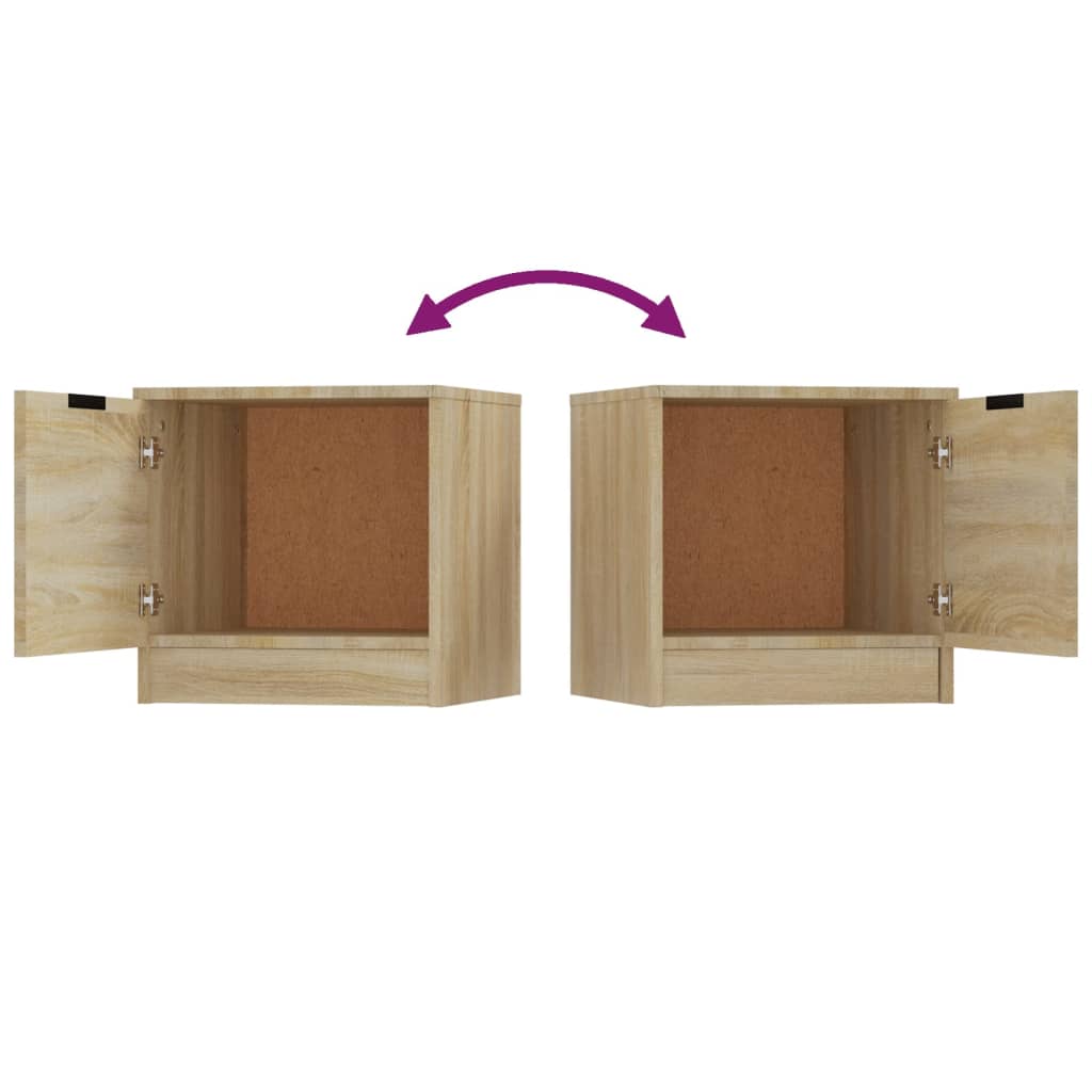 Comodini 2 pz Rovere Sonoma 40x39x40 cm