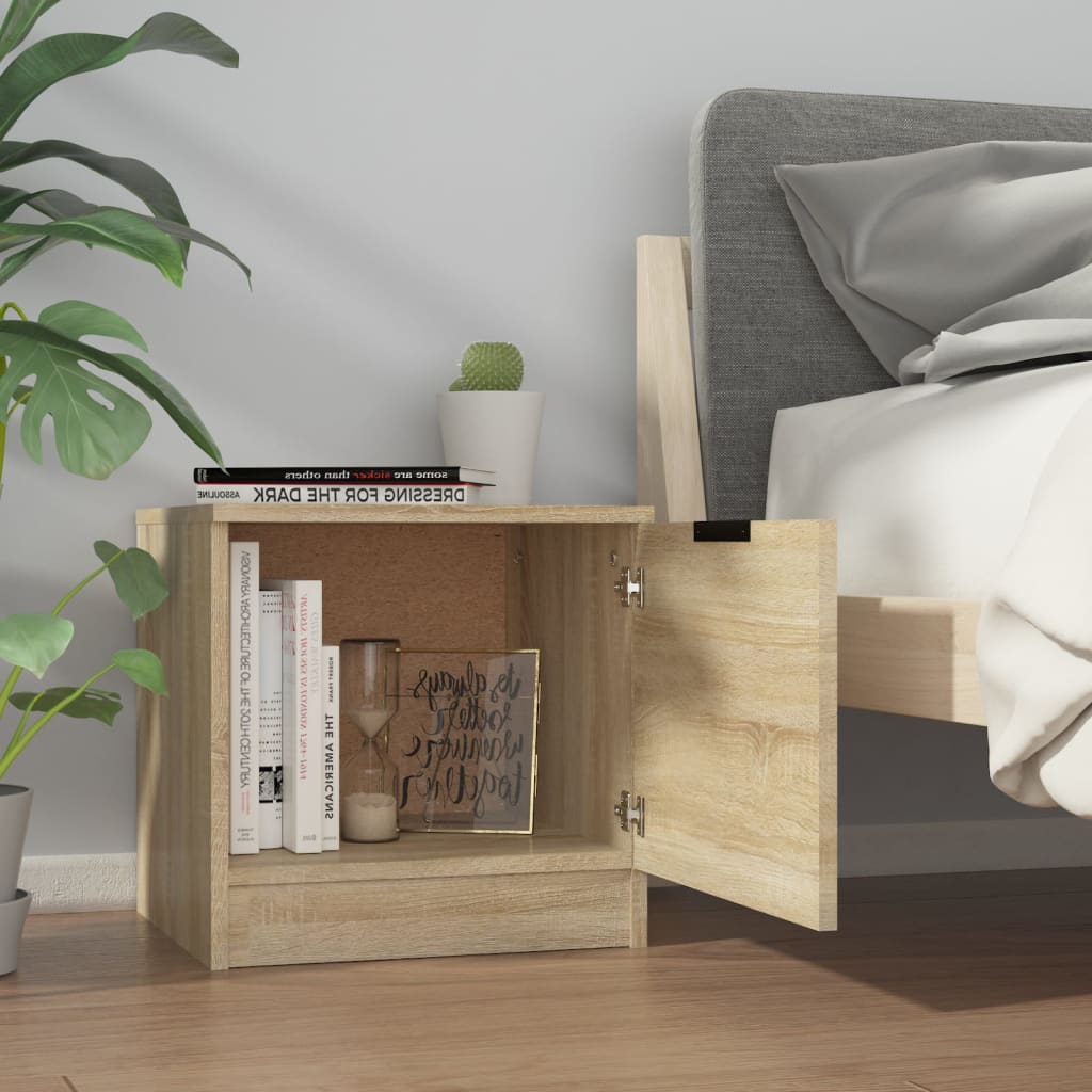 Comodini 2 pz Rovere Sonoma 40x39x40 cm