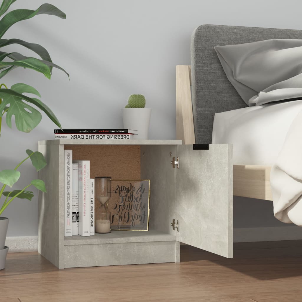 Comodino Grigio Cemento 40x39x40 cm - homemem39
