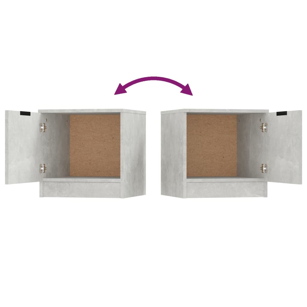Comodino Grigio Cemento 40x39x40 cm - homemem39