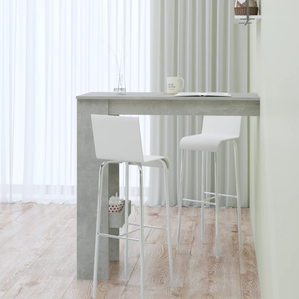 Bancone da Muro Grigio Cemento 102x45x103,5 cm Legno Compensato - homemem39