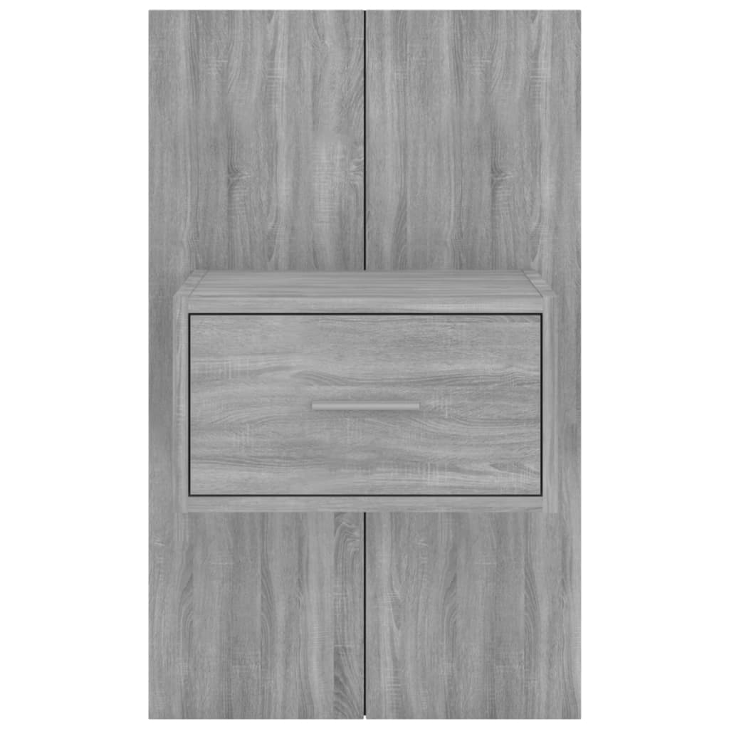 Comodino a Muro Grigio Sonoma - homemem39