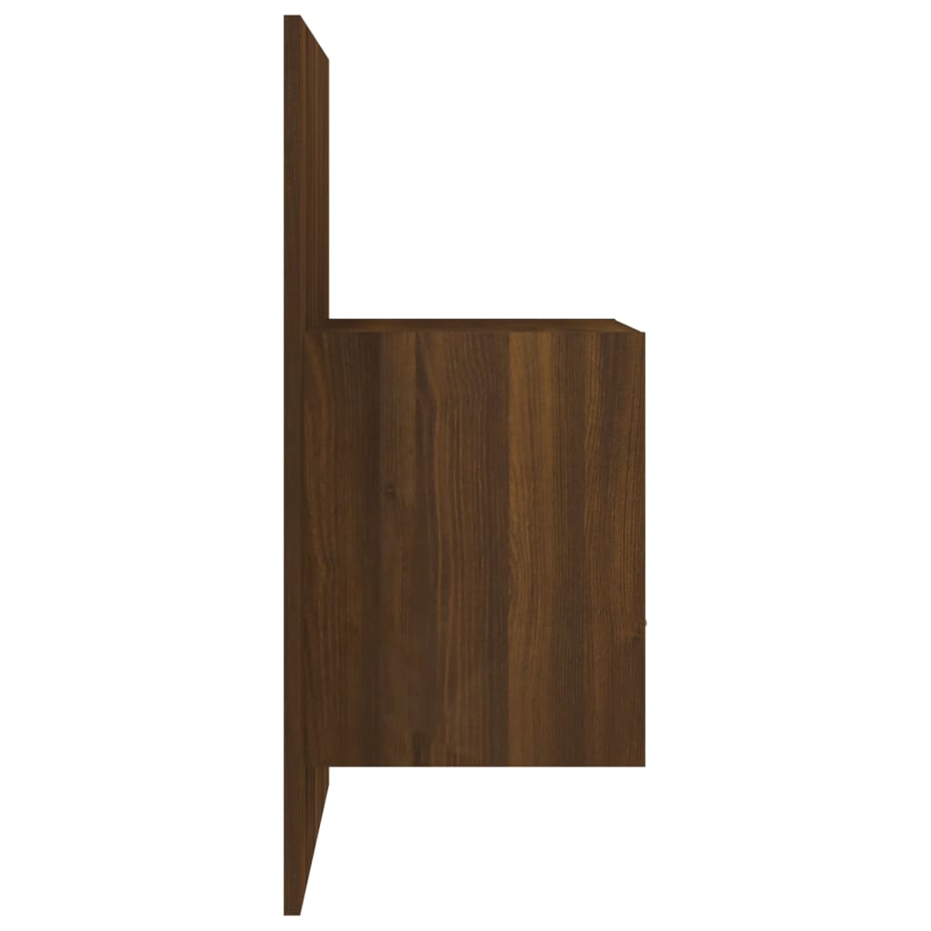 Comodino a Muro Rovere Marrone - homemem39