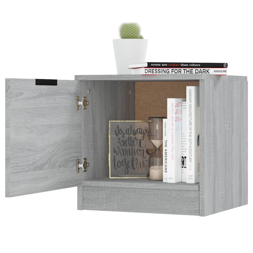 Comodino 2 pz Grigio Sonoma 40x39x40 cm - homemem39
