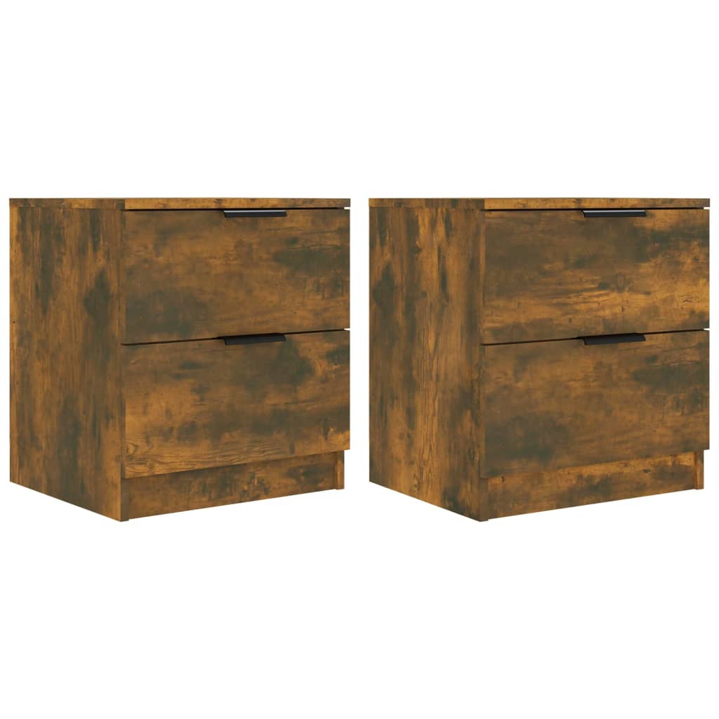 Comodini 2 pz Rovere Fumo in Legno Multistrato - homemem39