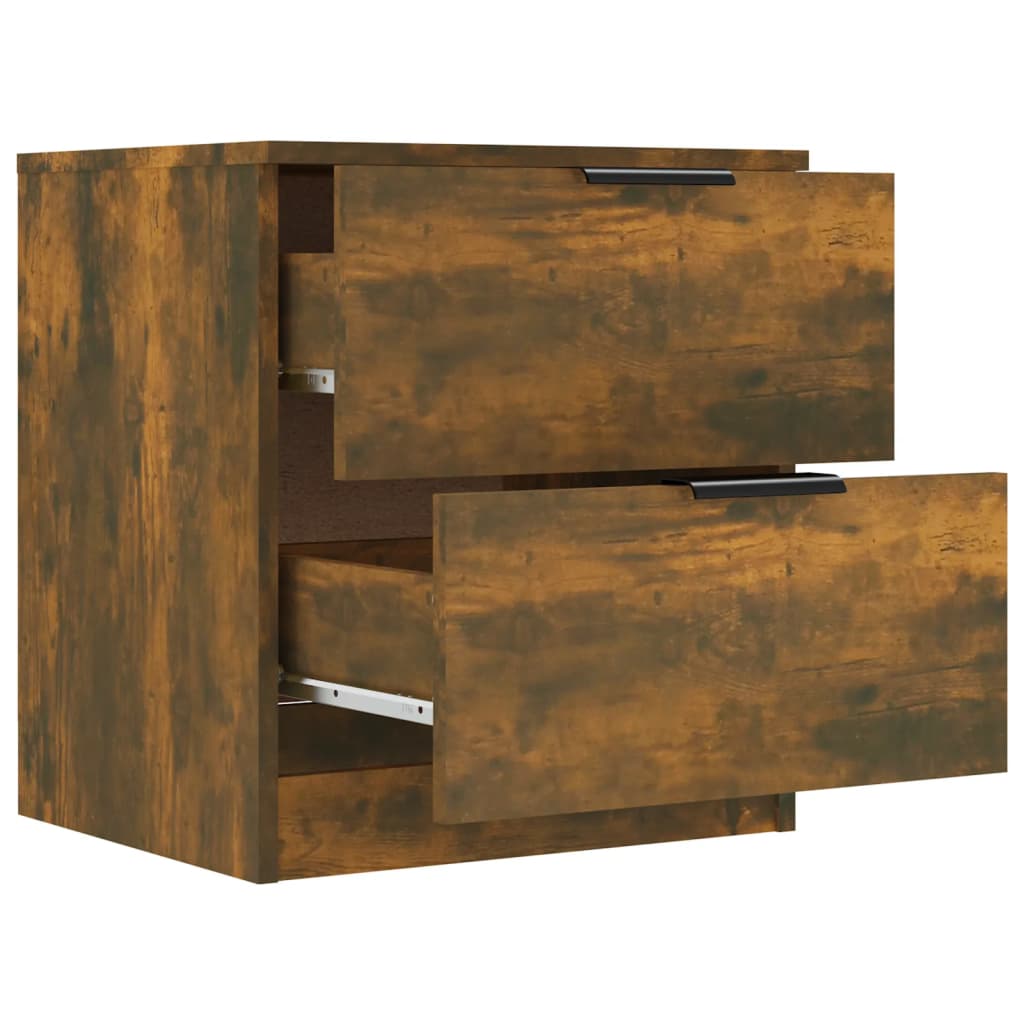 Comodini 2 pz Rovere Fumo in Legno Multistrato - homemem39
