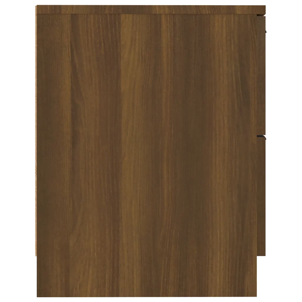 Comodini 2 pz Rovere Marrone in Legno Multistrato - homemem39