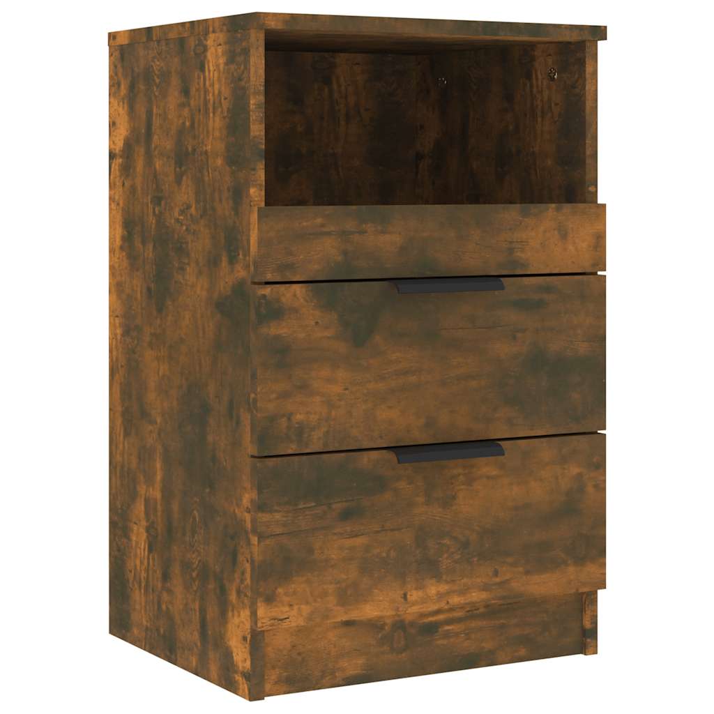 Comodini 2 pz Rovere Fumo in Legno Multistrato - homemem39