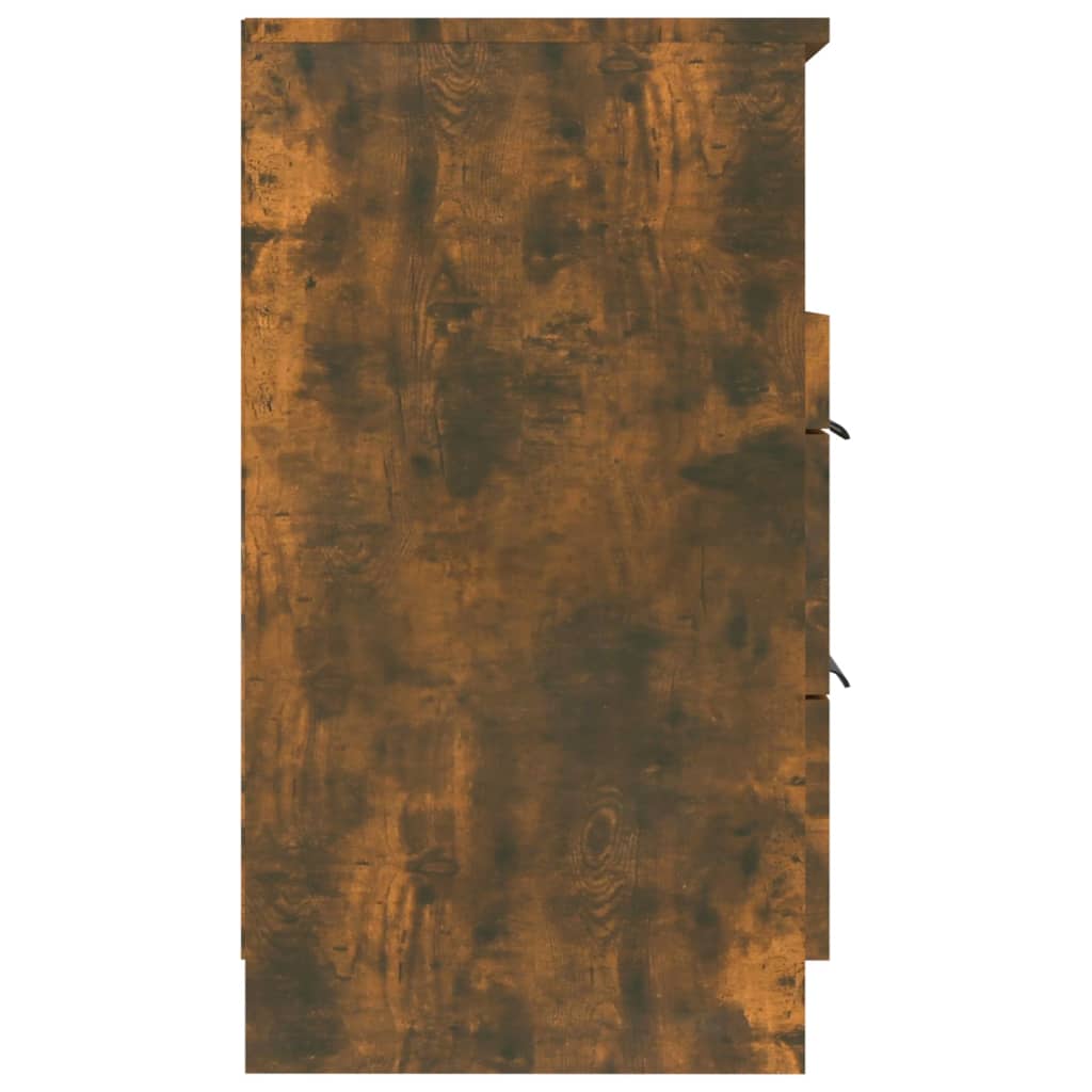 Comodini 2 pz Rovere Fumo in Legno Multistrato - homemem39