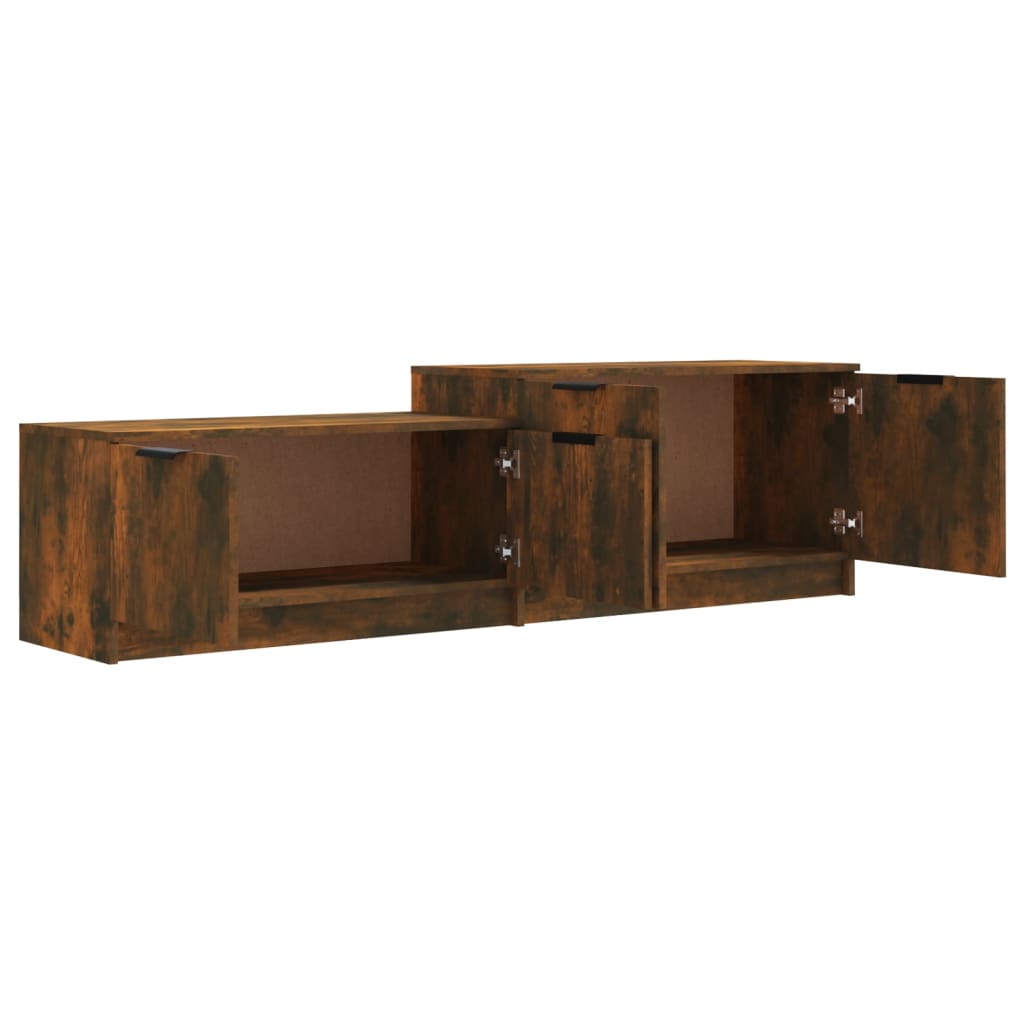 Mobile TV Rovere Fumo 158,5x36x45 cm in Legno Multistrato - homemem39