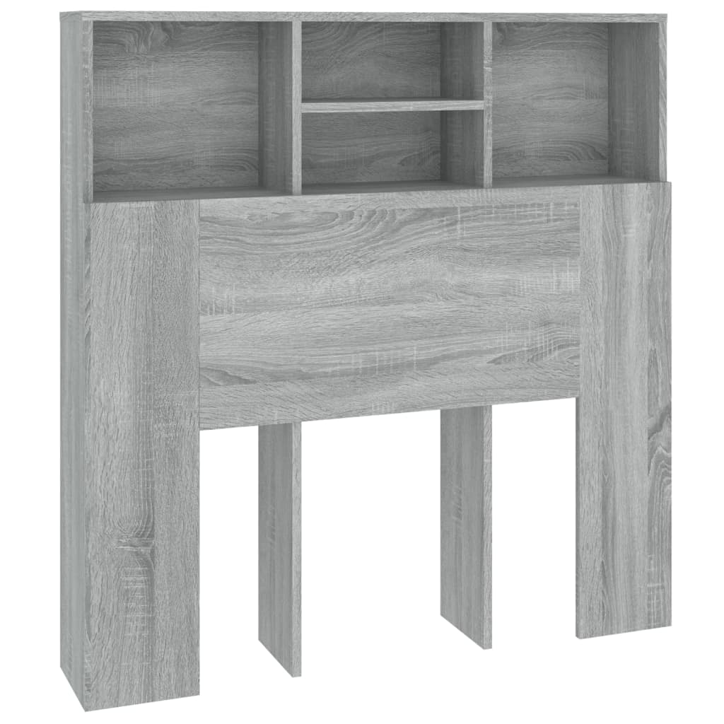 Testiera con Contenitore Grigio Sonoma 100x19x103,5 cm - homemem39