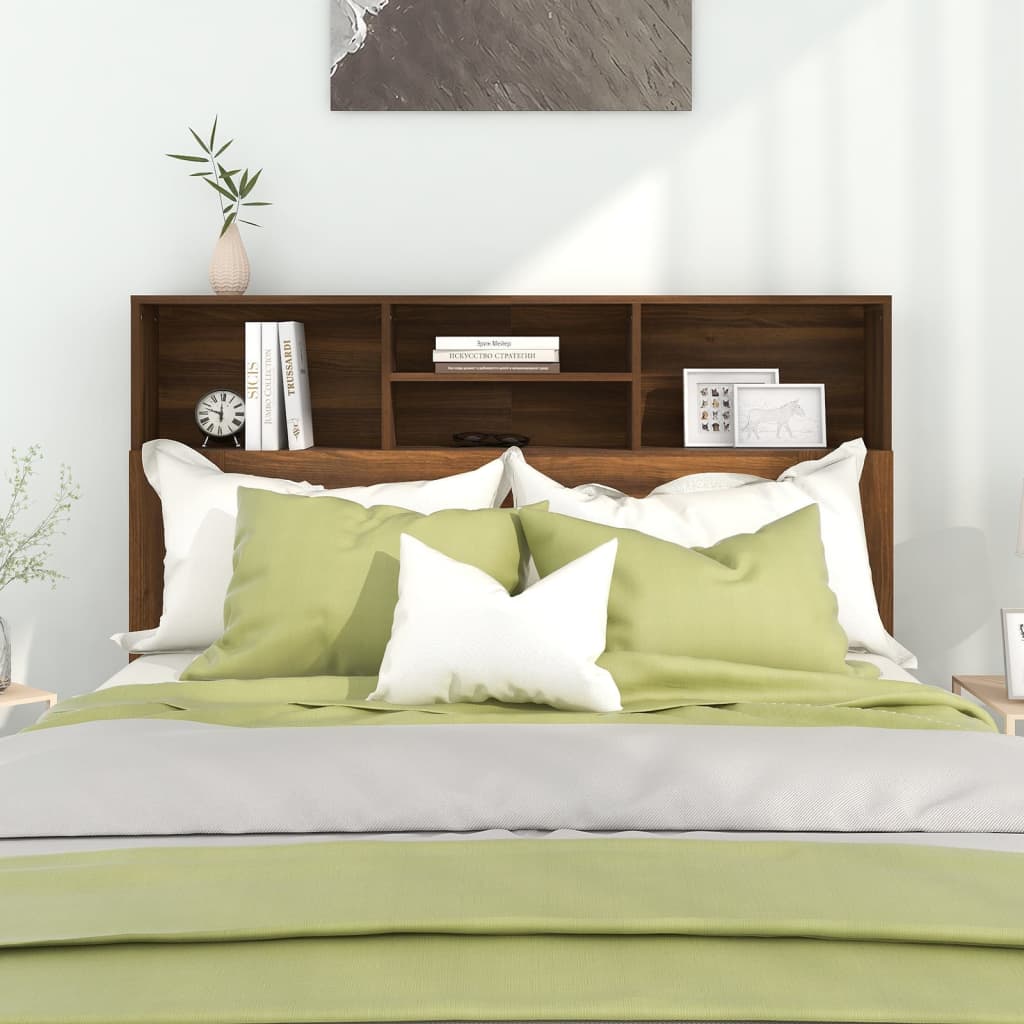 Testiera con Scomparti Rovere Marrone 140x19x103,5 cm - homemem39