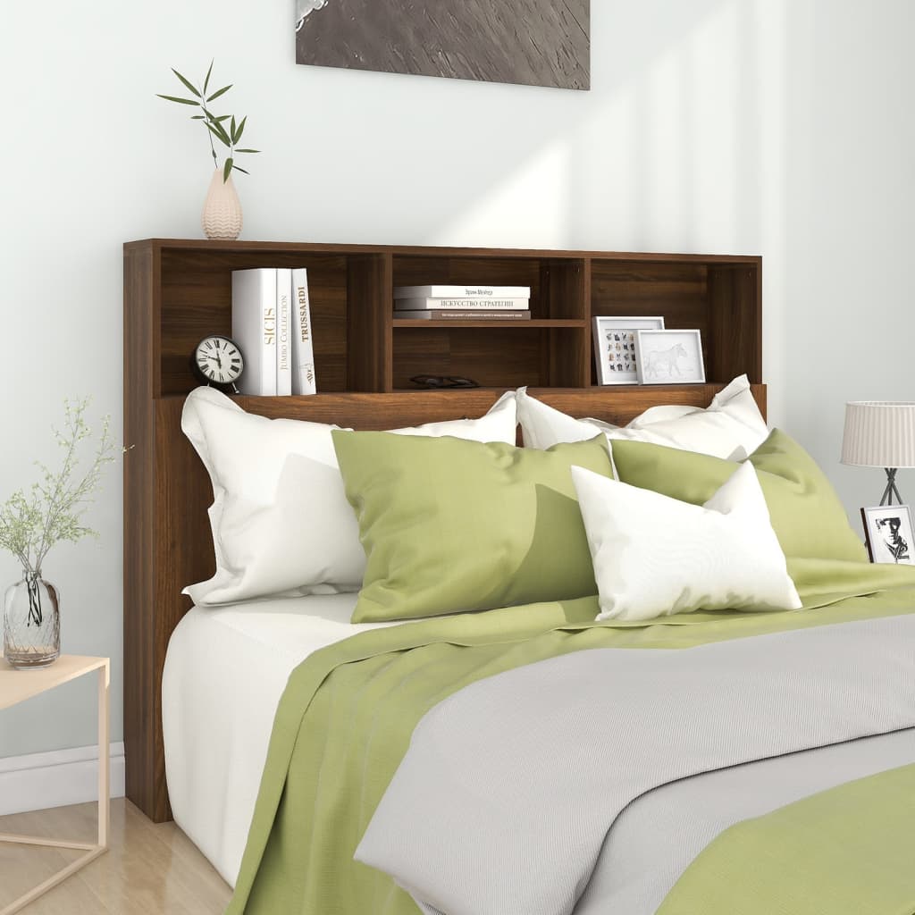 Testiera con Scomparti Rovere Marrone 140x19x103,5 cm - homemem39