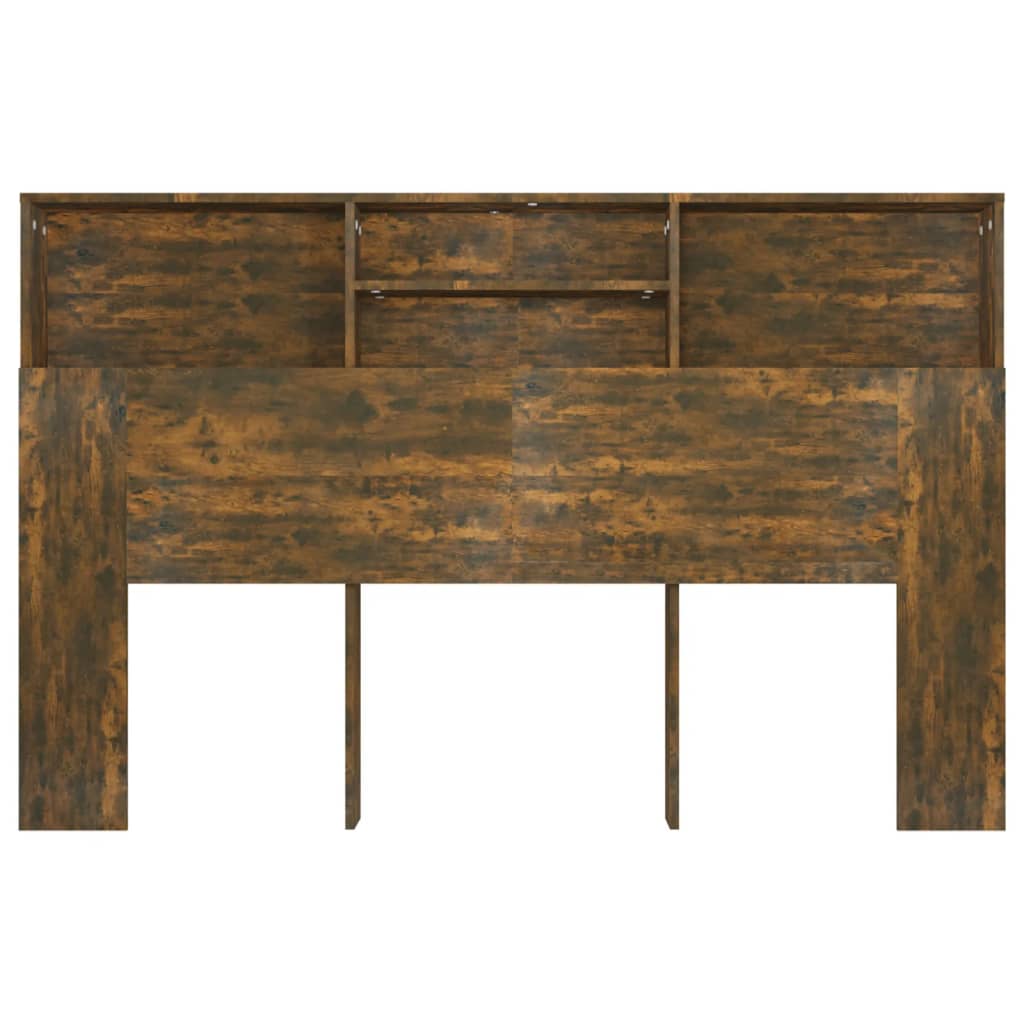 Testiera con Scomparti Rovere Fumo 160x19x103,5 cm - homemem39