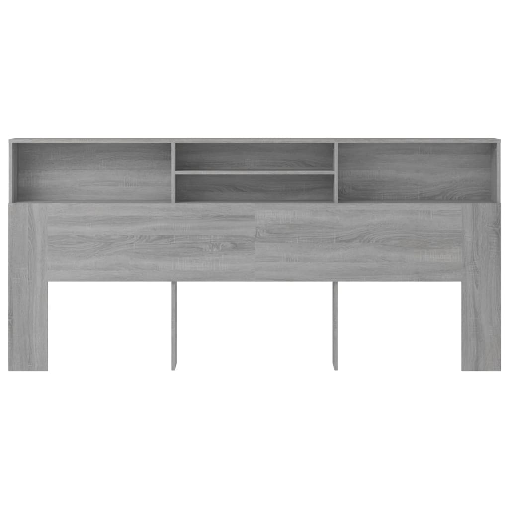 Testiera con Contenitore Grigio Sonoma 220x19x103,5 cm - homemem39