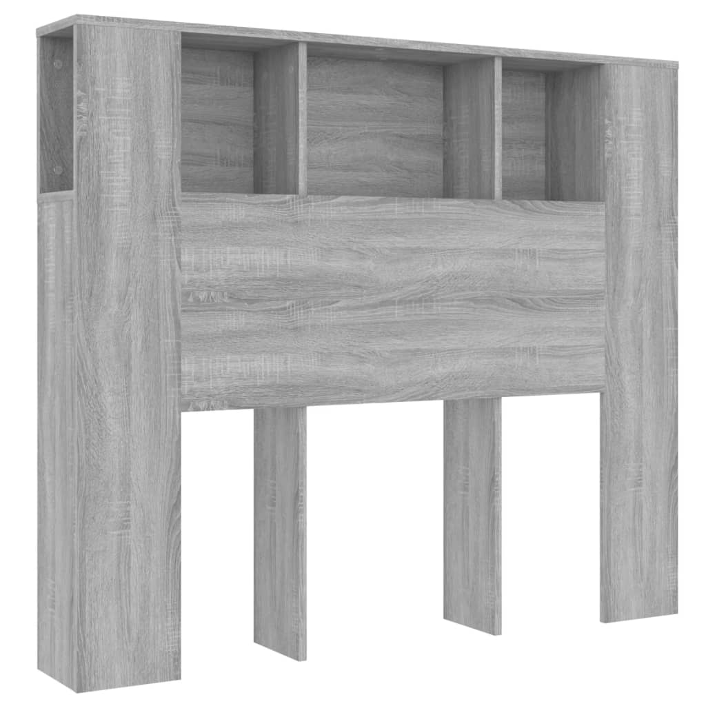 Testiera con Scomparti Grigio Sonoma 120x18,5x102,5 cm - homemem39