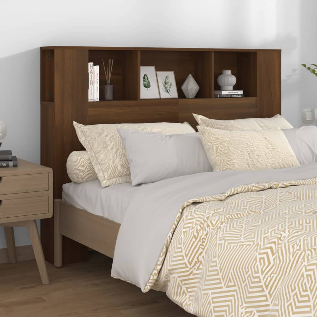 Testiera con Scomparti Rovere Marrone 140x18,5x104,5 cm - homemem39