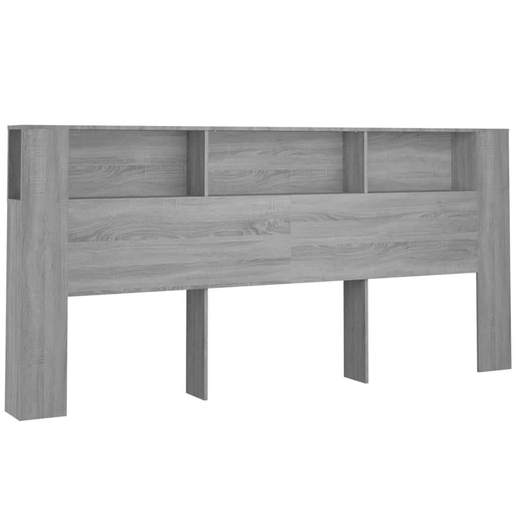 Testiera con Scomparti Grigio Sonoma 220x18,5x104,5 cm - homemem39