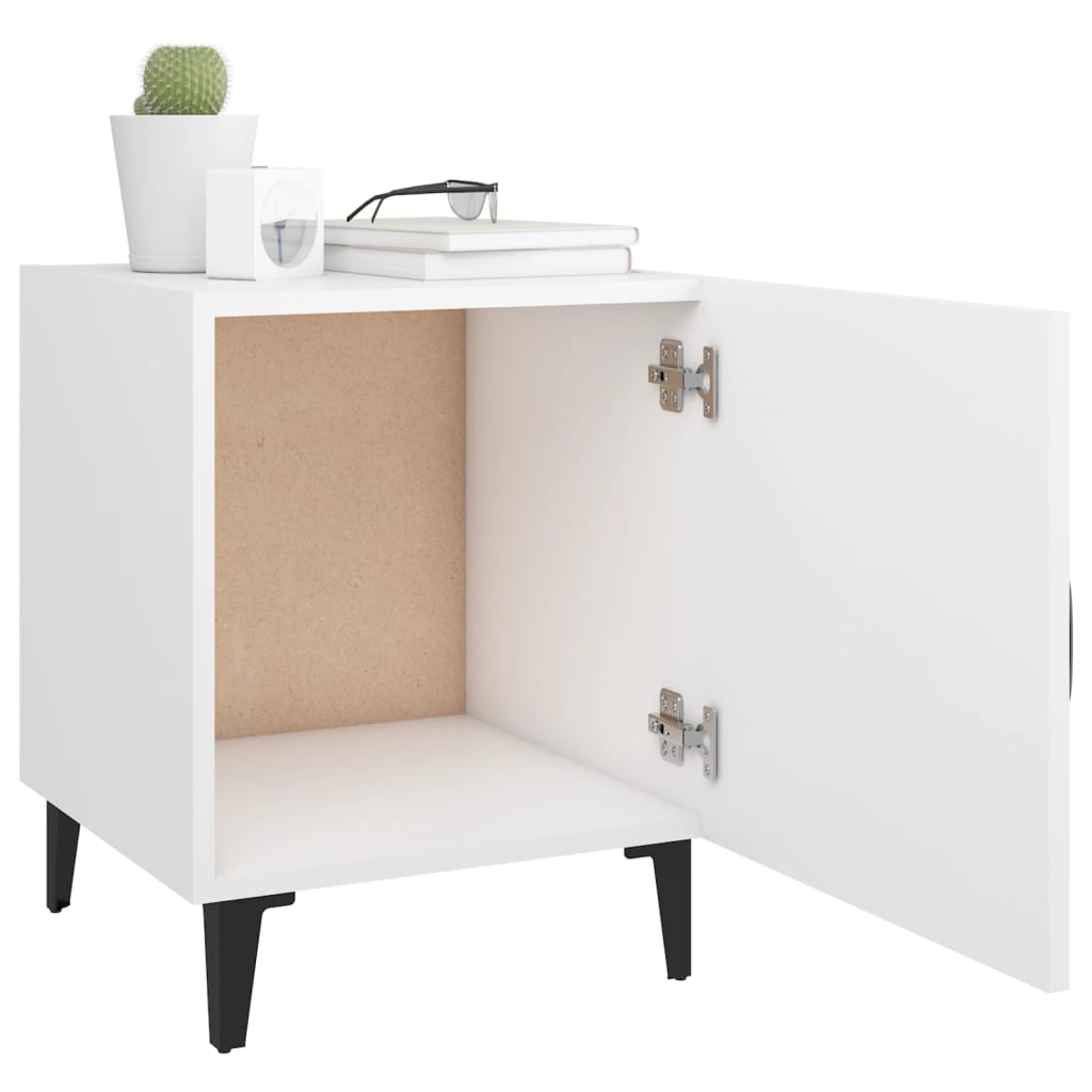 Comodino Bianco in Legno Multistrato - homemem39