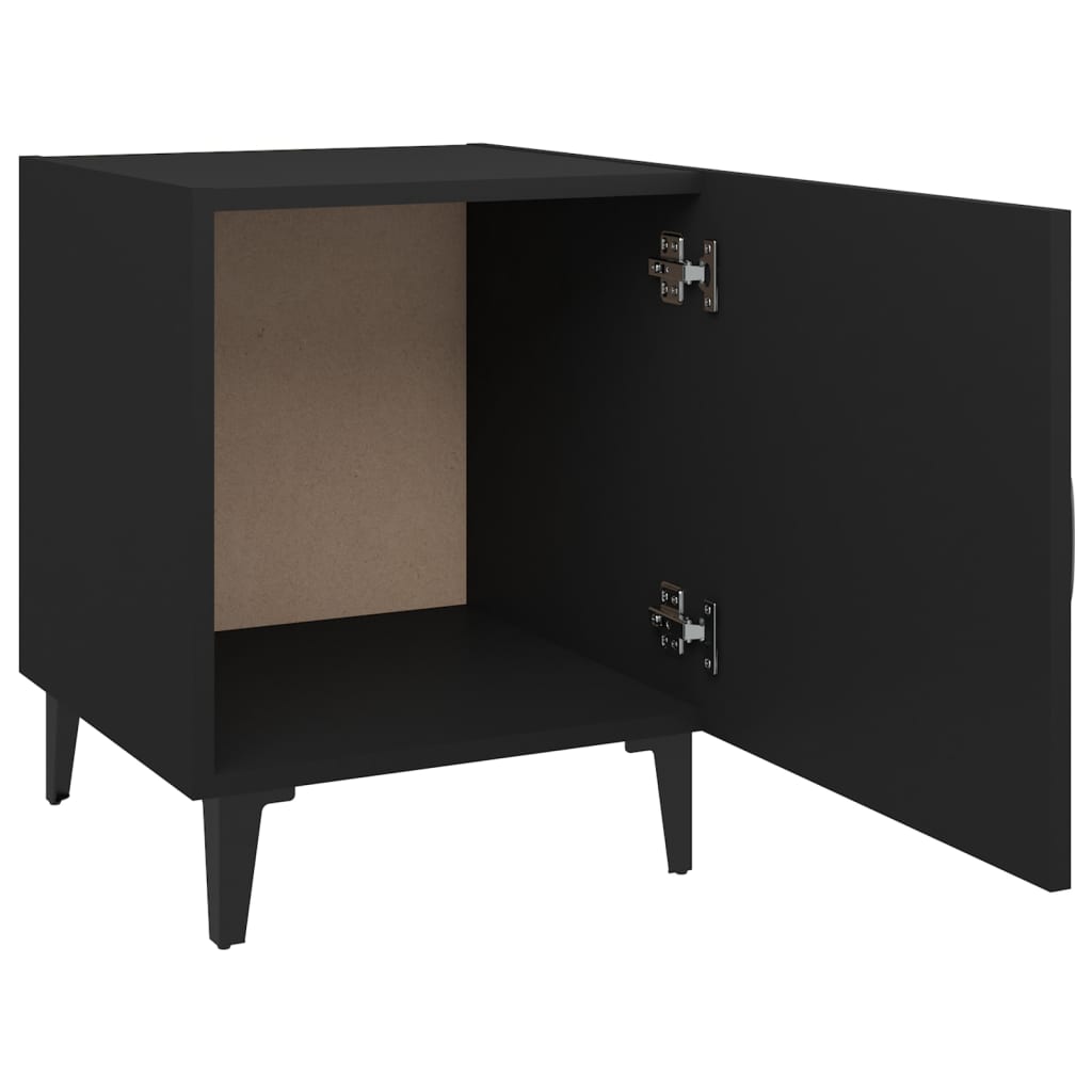 Comodino Nero in Legno Multistrato - homemem39
