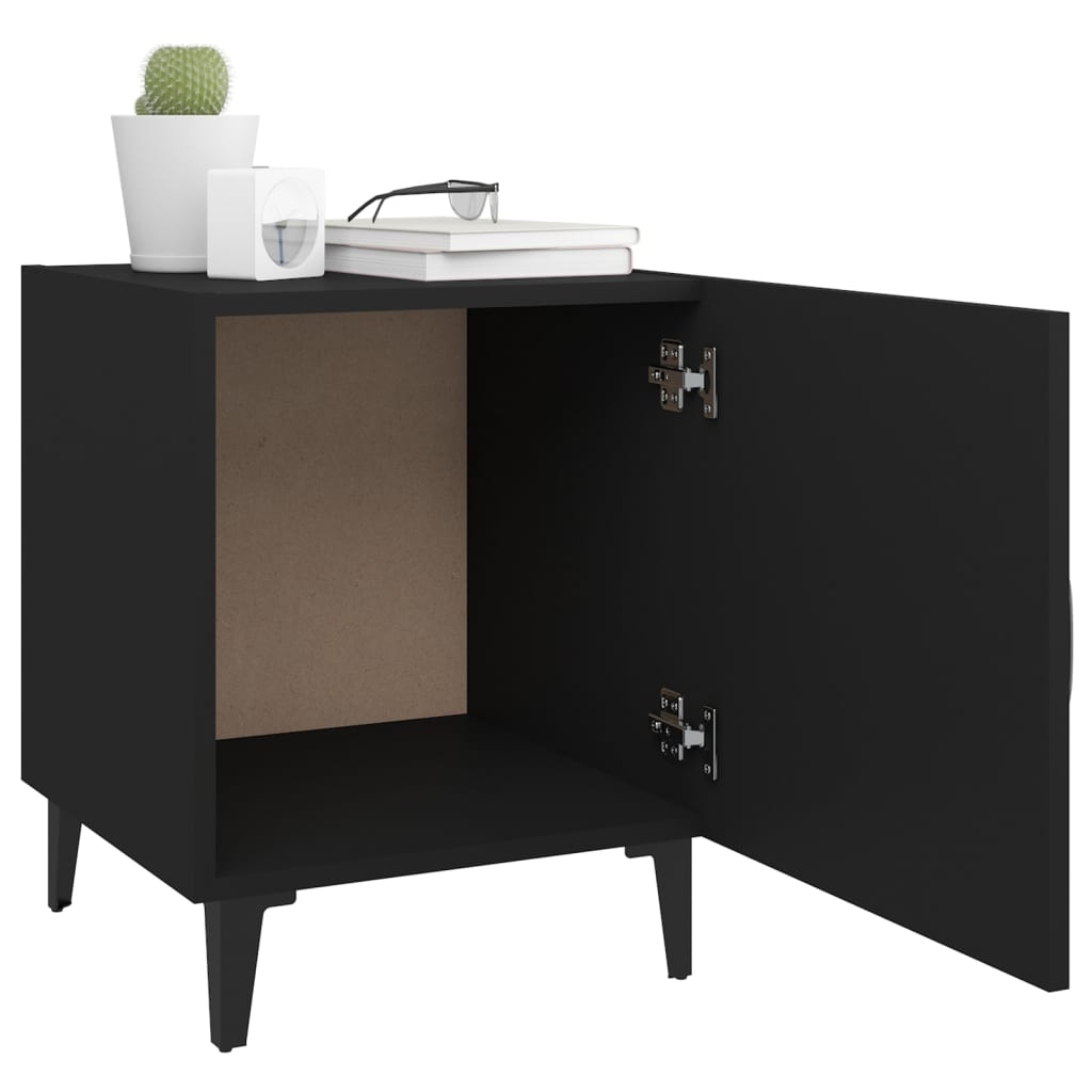 Comodino Nero in Legno Multistrato - homemem39
