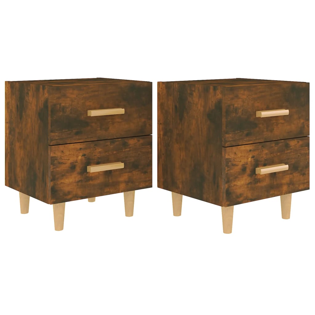 Comodini 2 pz in Rovere Fumo 40x35x47,5 cm - homemem39