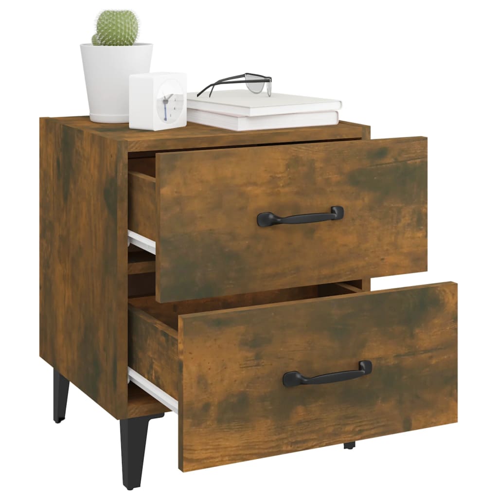 Comodini 2 pz Rovere Fumo 40x35x47,5 cm - homemem39