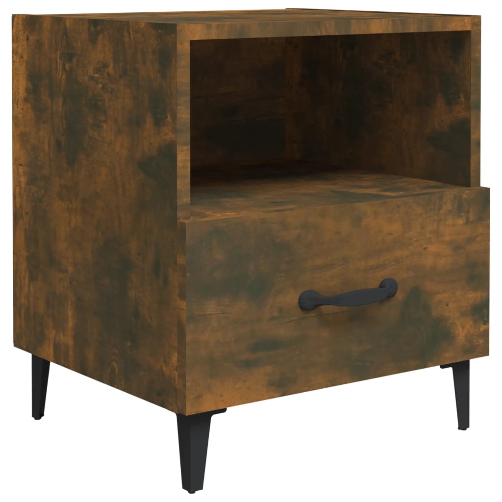 Comodini 2 pz Rovere Fumo in Legno Multistrato - homemem39