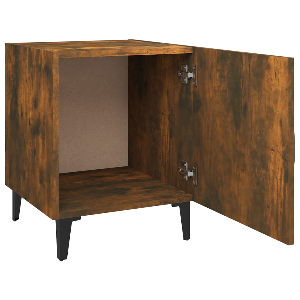 Comodini 2 pz Rovere Fumo in Legno Multistrato - homemem39