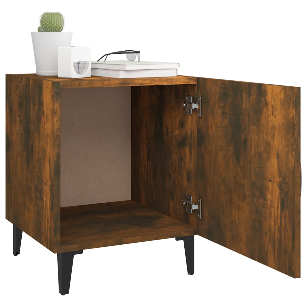 Comodini 2 pz Rovere Fumo in Legno Multistrato - homemem39
