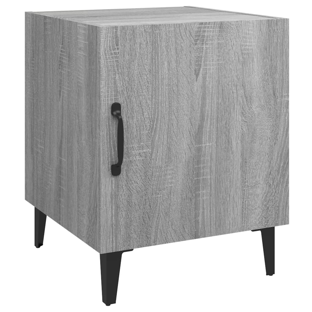 Comodini 2 pz Grigio Sonoma in Legno Multistrato - homemem39
