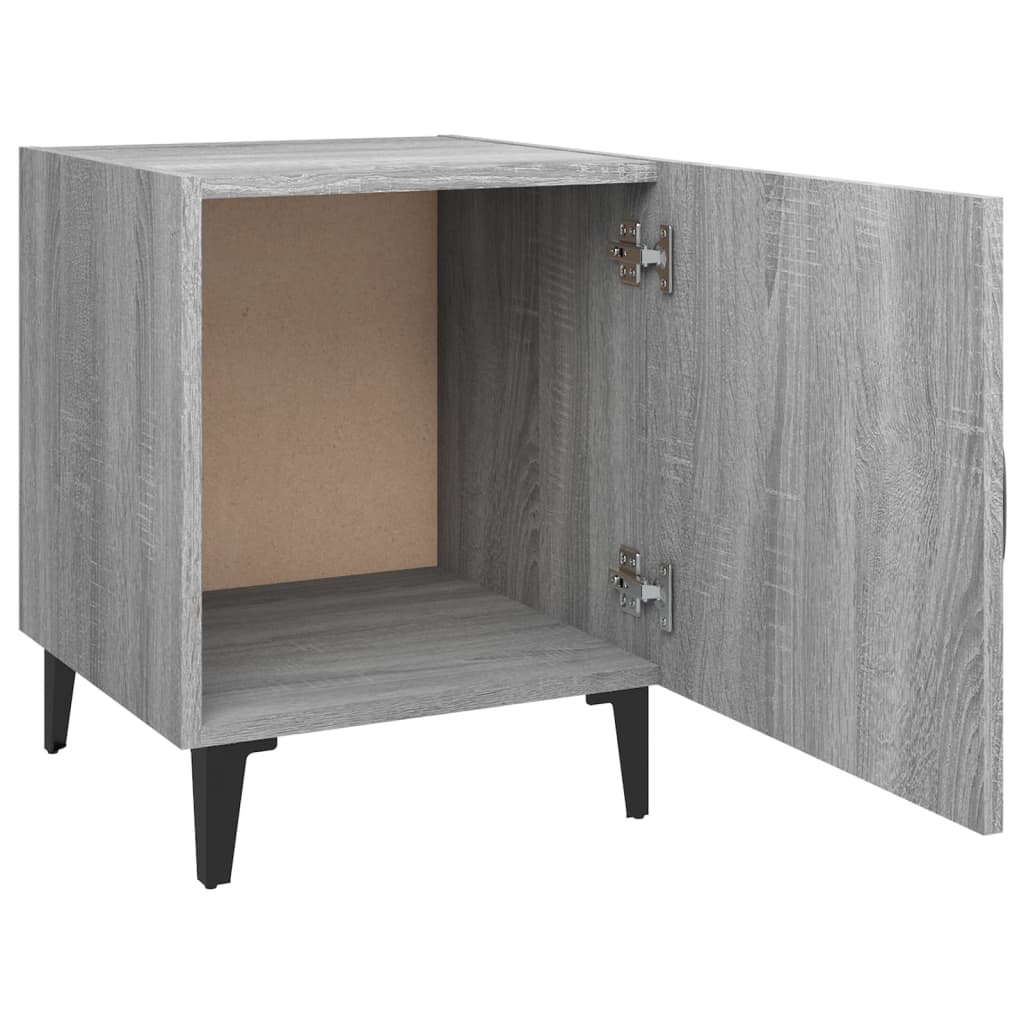 Comodini 2 pz Grigio Sonoma in Legno Multistrato - homemem39