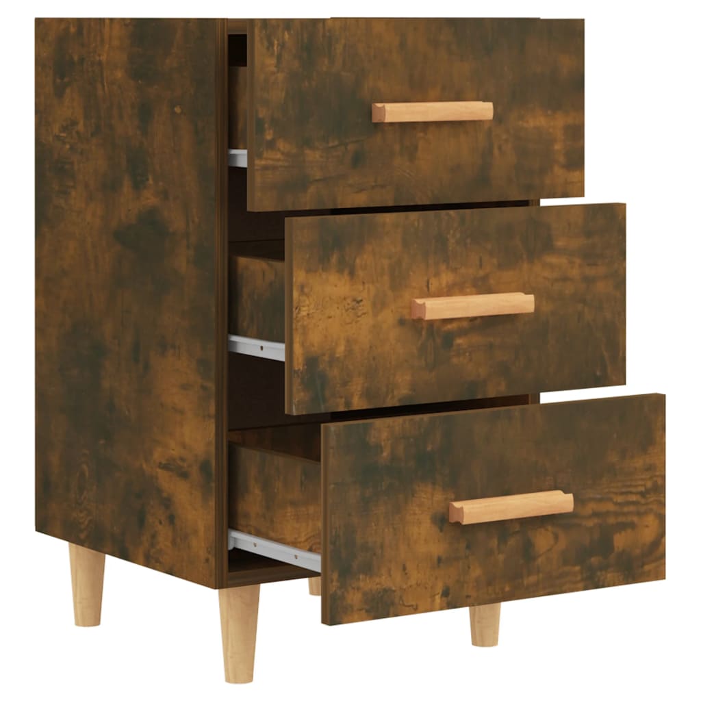 Comodino Rovere Fumo 40x40x66 cm in Legno Multistrato - homemem39