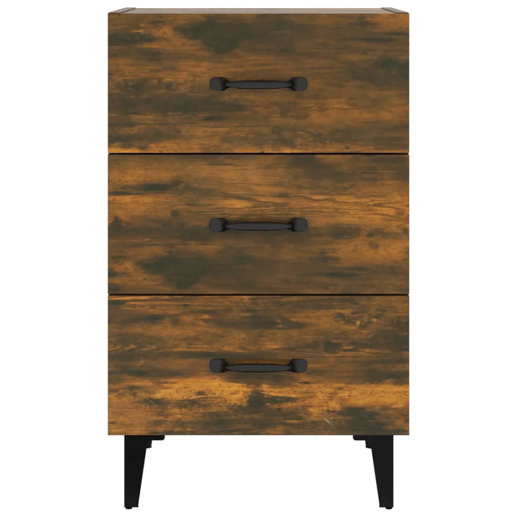 Comodino Rovere Fumo 40x40x66 cm in Legno Multistrato - homemem39