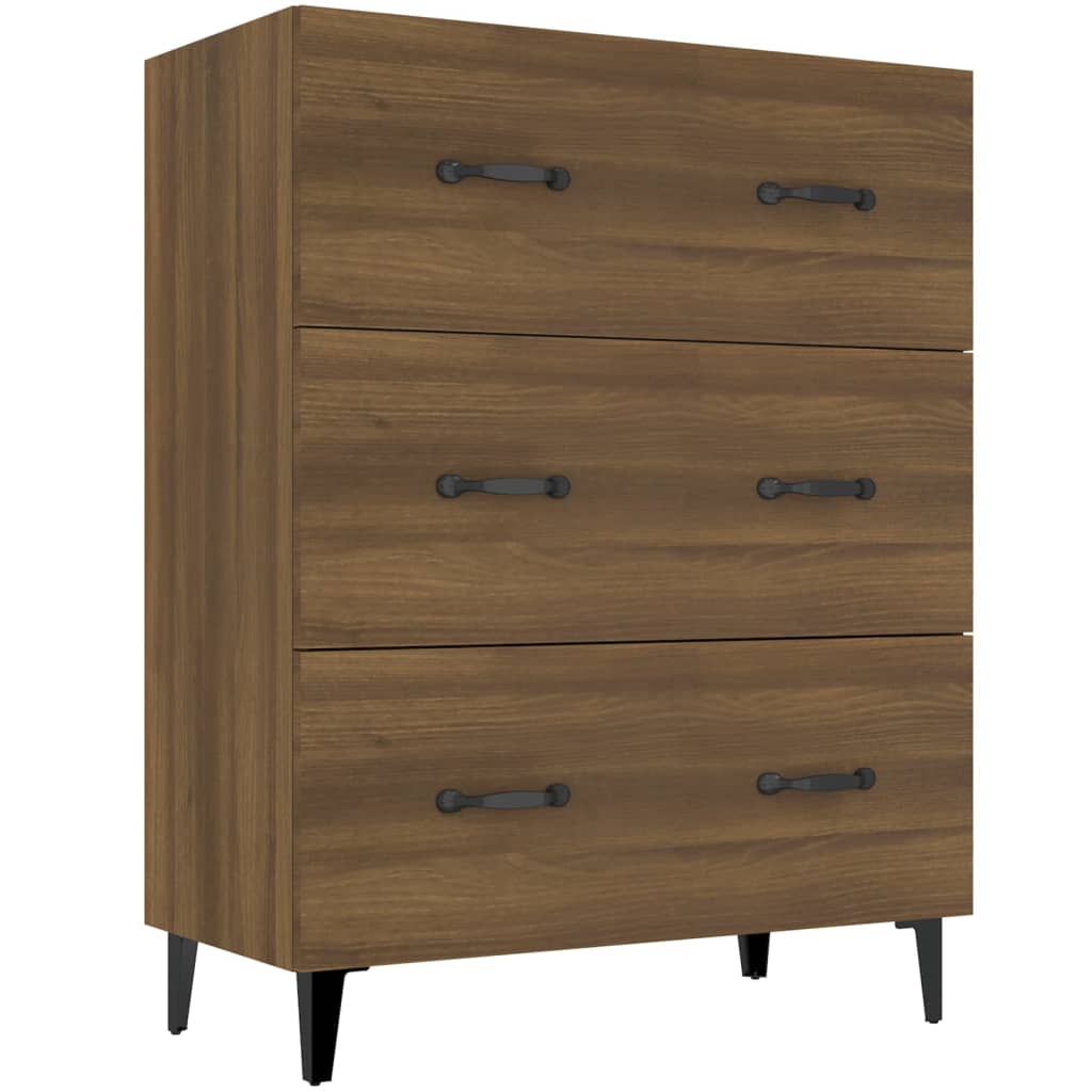 Sideboard aus brauner Eiche, 69,5 x 34 x 90 cm, aus Mehrschichtholz