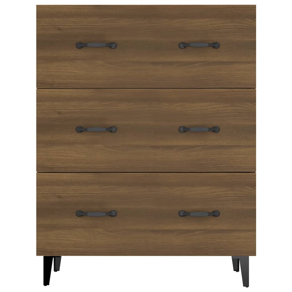 Sideboard aus brauner Eiche, 69,5 x 34 x 90 cm, aus Mehrschichtholz
