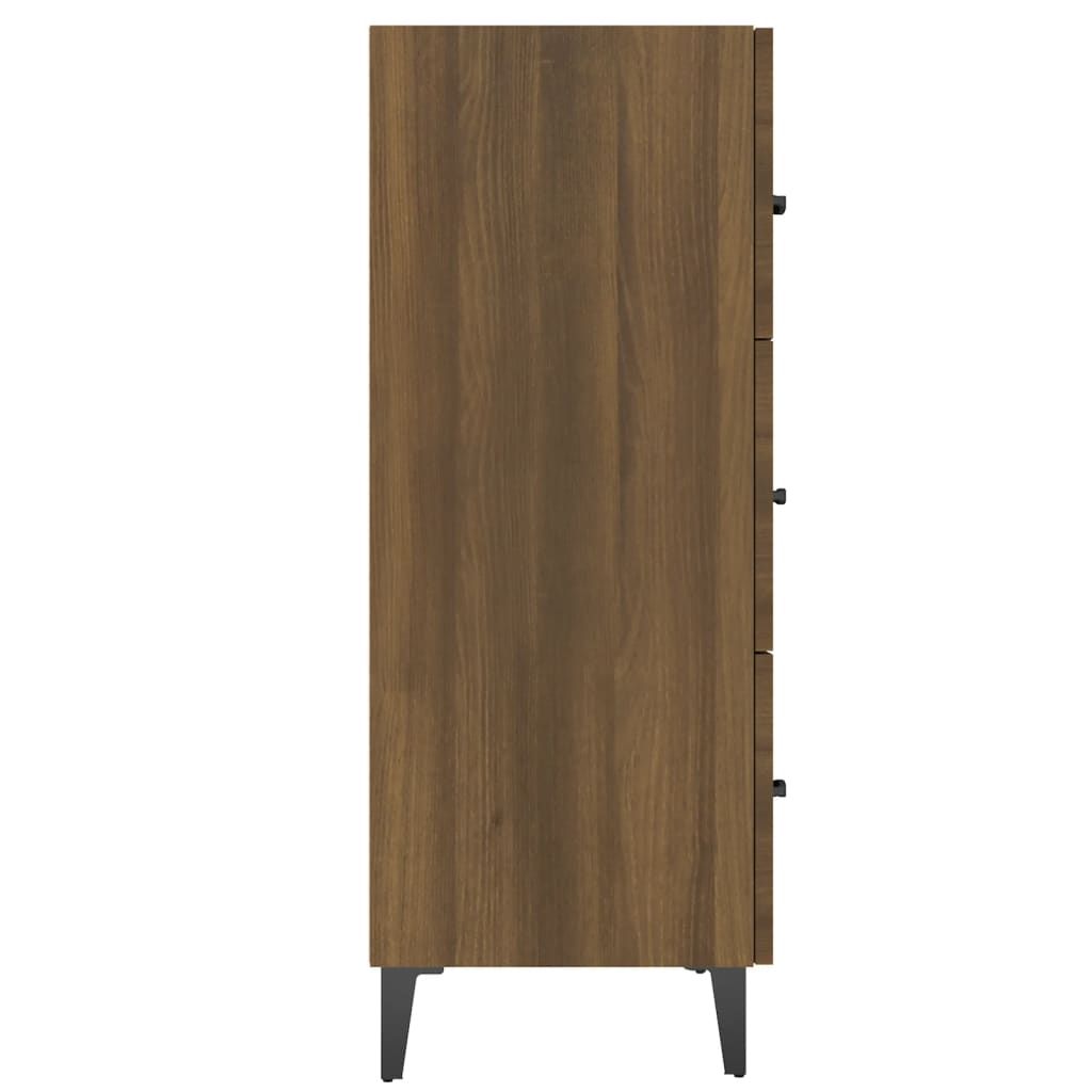 Sideboard aus brauner Eiche, 69,5 x 34 x 90 cm, aus Mehrschichtholz