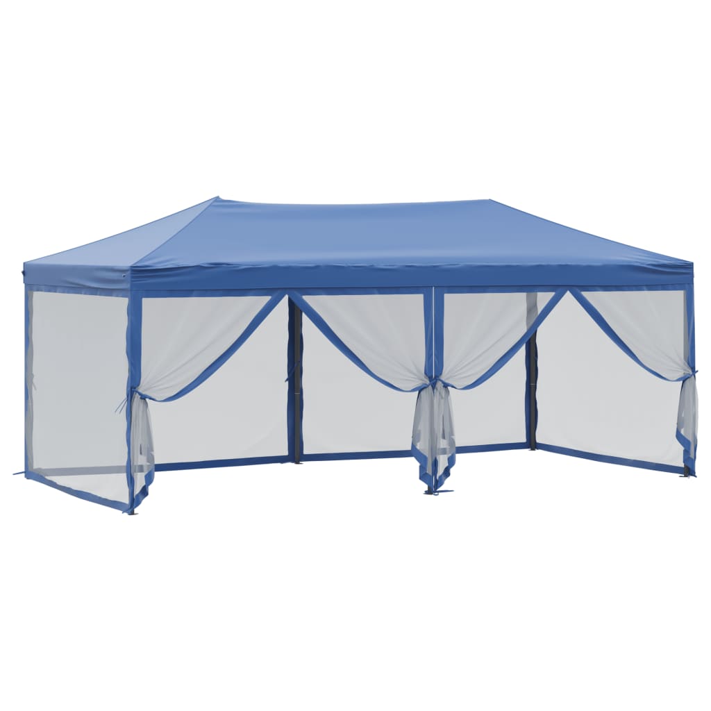 Tenda per Feste Pieghevole con Pareti Laterali Blu 3x6 m - homemem39
