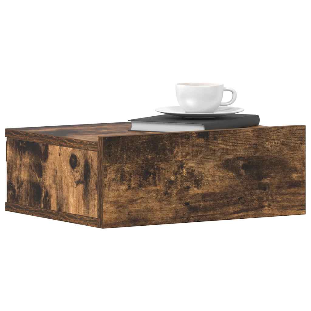 Comodini Pensili Rovere Fumo 2pz 40x30x15 cm Legno Multistrato - homemem39