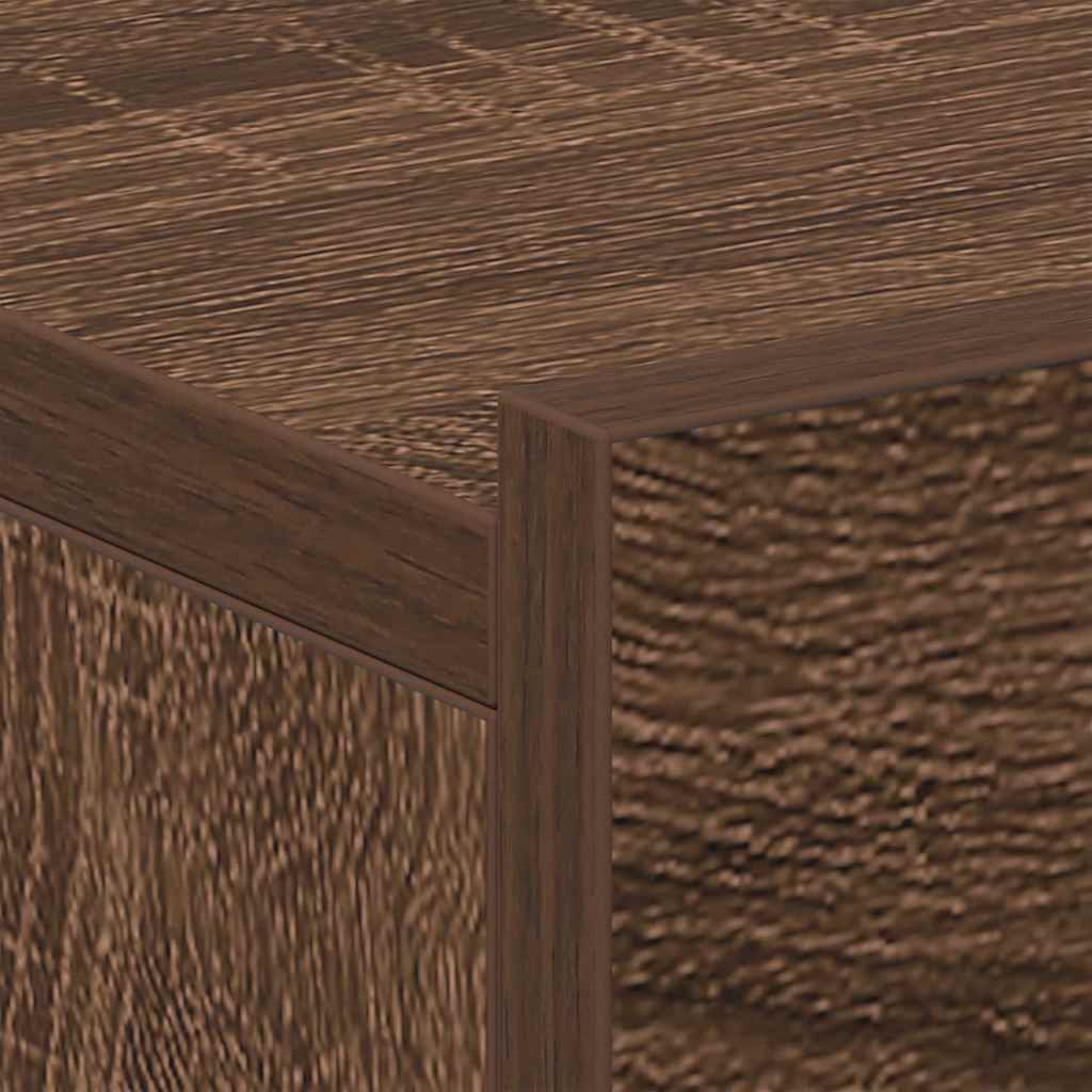 Comodino Pensile Rovere Marrone 40x30x15cm in Legno Multistrato