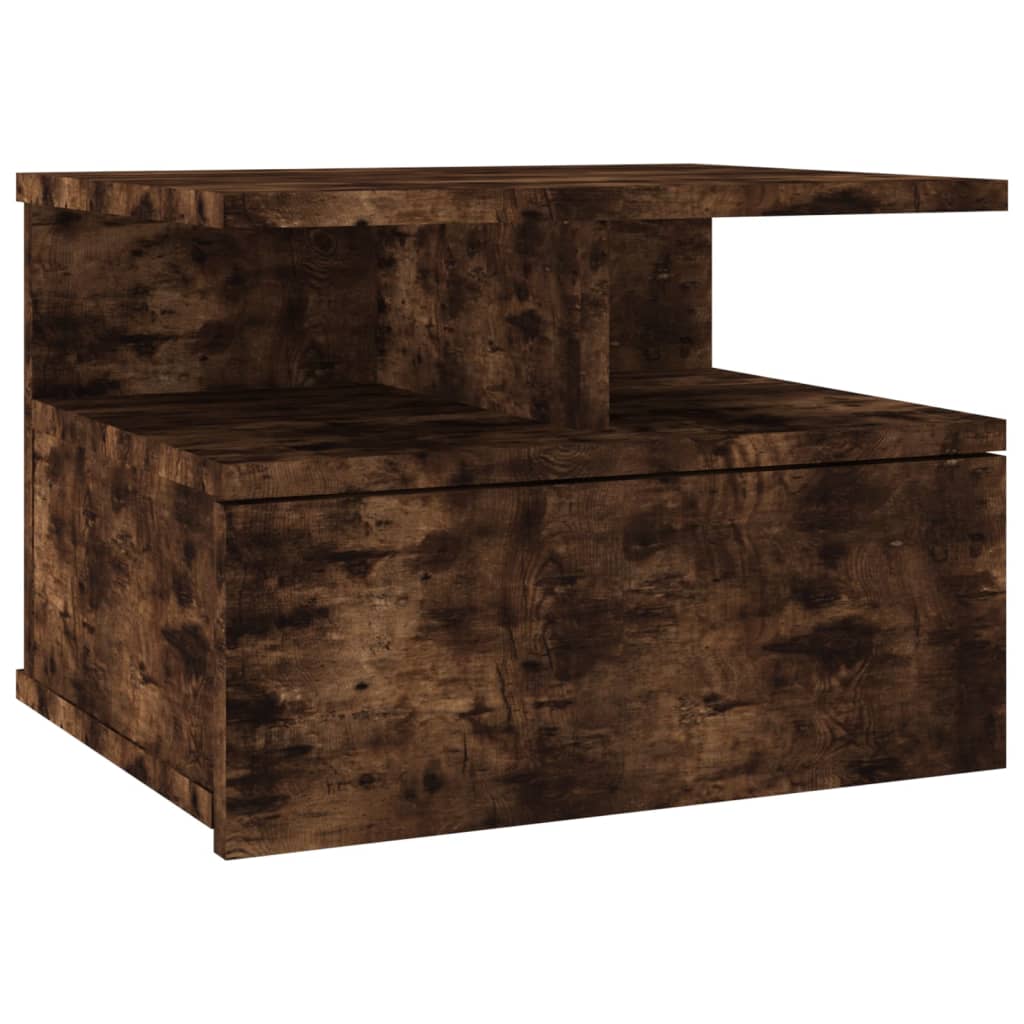 Comodino Pensile Rovere Fumo 40x31x27 cm in Legno Multistrato - homemem39