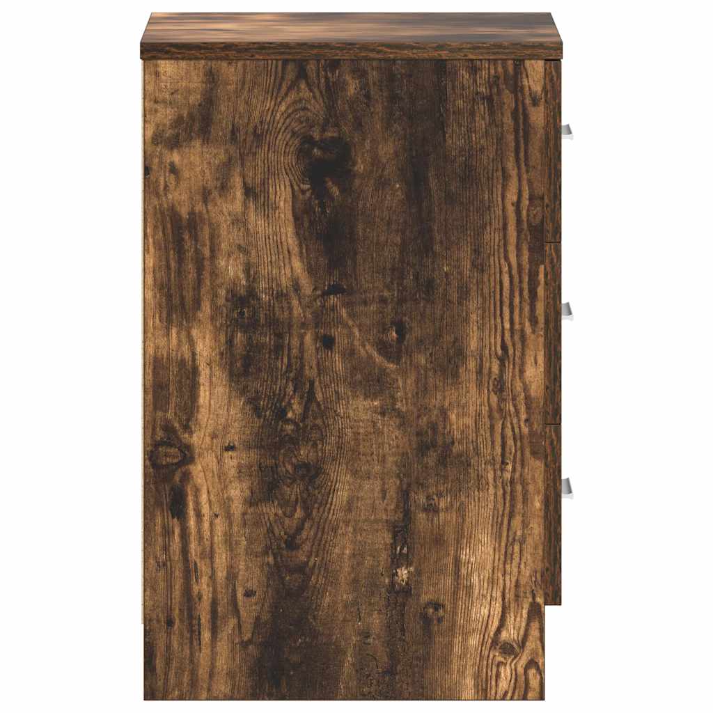 Comodini 2 pz Rovere Fumo 38x35x56 cm in Legno Multistrato - homemem39