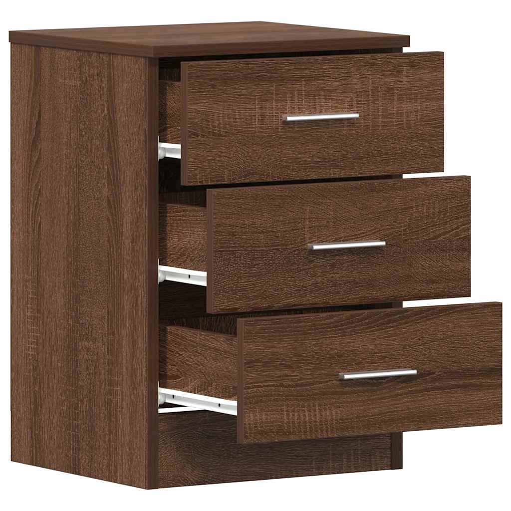 Comodini 2 pz Rovere Marrone 38x35x56 cm in Legno Multistrato - homemem39