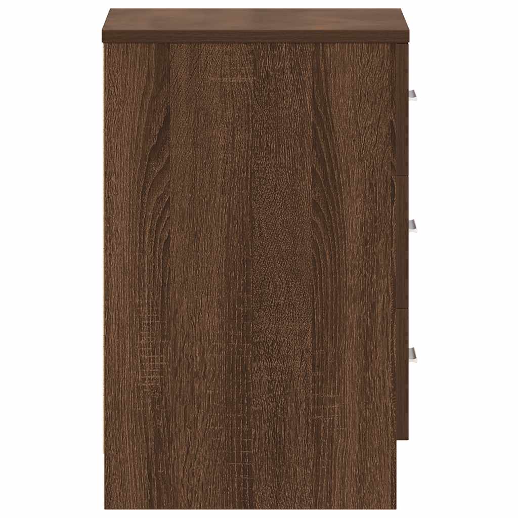 Comodini 2 pz Rovere Marrone 38x35x56 cm in Legno Multistrato - homemem39