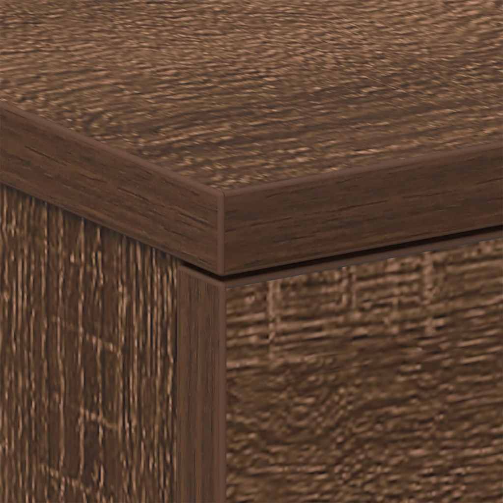 Comodini 2 pz Rovere Marrone 38x35x56 cm in Legno Multistrato - homemem39
