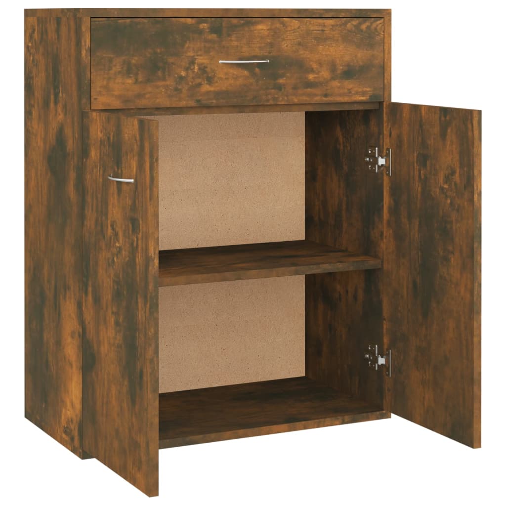 Credenza Rovere Fumo 60x30x75 cm in Legno Multistrato - homemem39