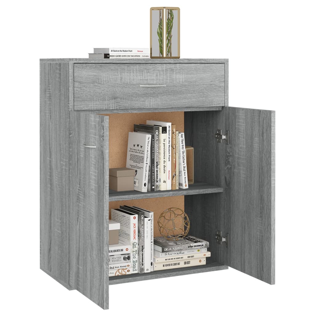 Credenza Grigio Sonoma 60x30x75 cm in Legno Multistrato - homemem39
